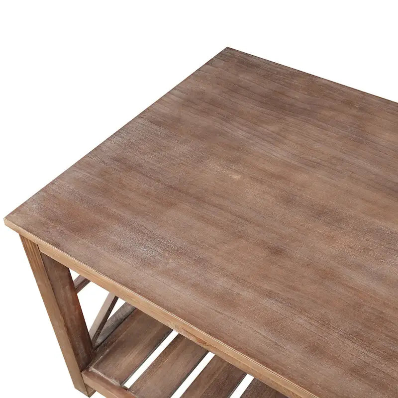 Tavolino da caffè rustico con struttura a X Antique Black / Antique Brown