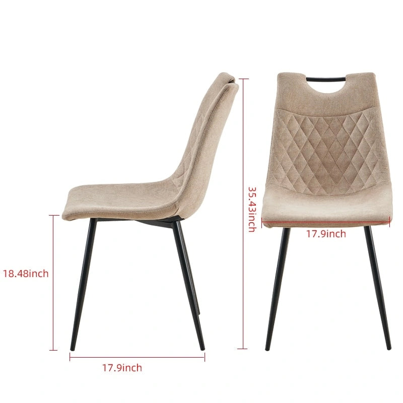 Set da pranzo di 5 pezzi in marrone beige, tavolo rotondo e 4 sedie a griglia, per 4-6 persone