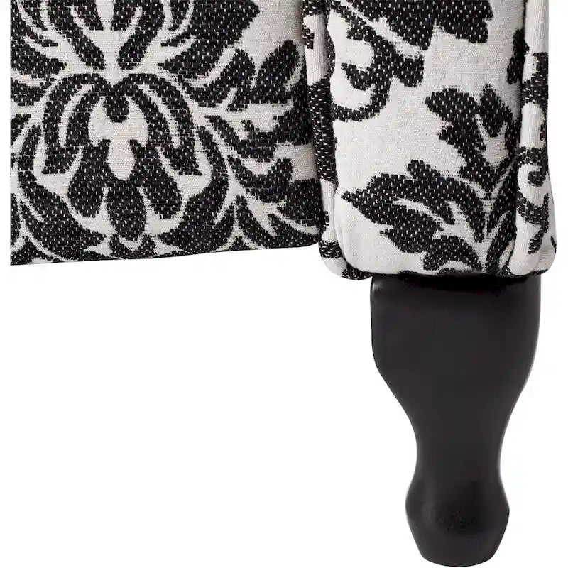 Poltrona reclinabile a spinta con schienale ad ala, floreale/beige/grigio, sedile singolo