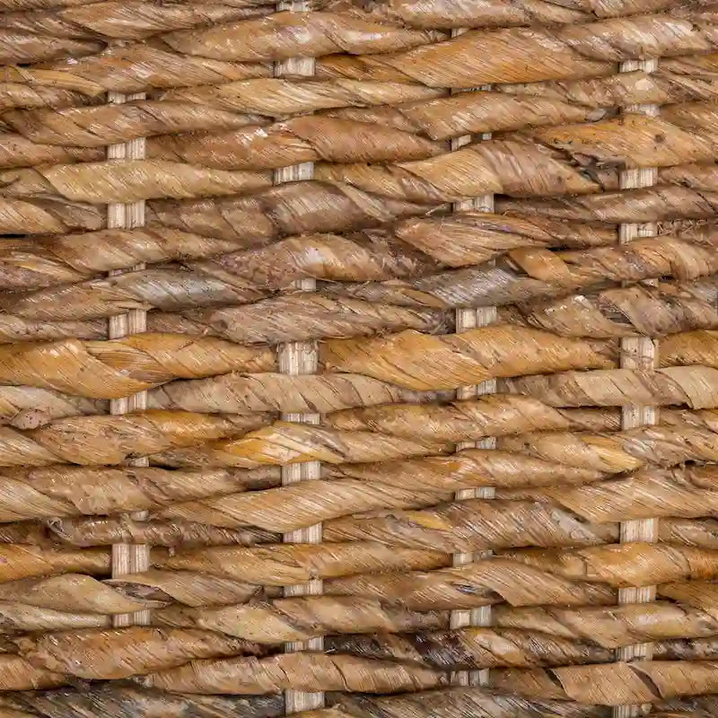 Sedia Laterale in Rattan Marrone Multitono con Cuscino, Seduta Singola, Bassa
