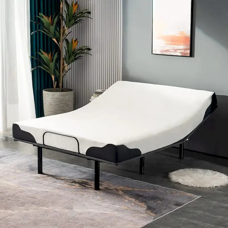 Telaio Letto Regolabile Grigio con Doppi Motori, per 1-2 Persone (Queen/Twin XL)