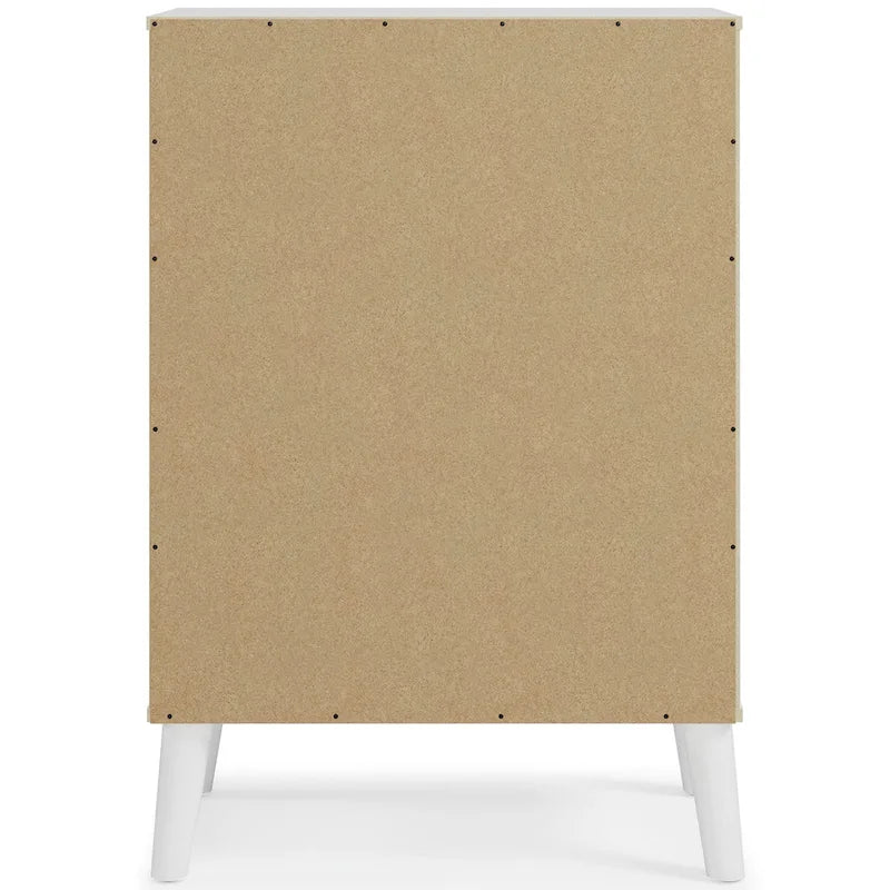 Cassettiera bicolore marrone scuro/naturale e bianco/naturale e marrone/nero – 3/4/5 cassetti