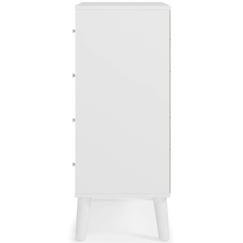 Cassettiera bicolore marrone scuro/naturale e bianco/naturale e marrone/nero – 3/4/5 cassetti