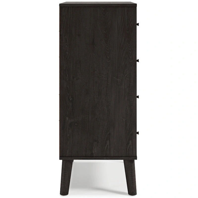 Cassettiera bicolore marrone scuro/naturale e bianco/naturale e marrone/nero – 3/4/5 cassetti