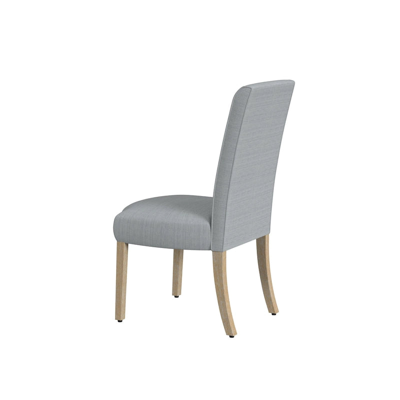 Sedia da pranzo Parsons con bordo smerlato grigio chiaro/crema, set da 2