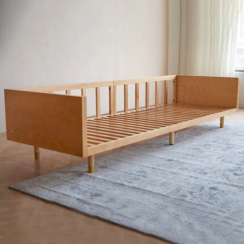 Divano a 3 Posti in Cotone Lino – Beige / Caffè | Stile Moderno | 3 Posti