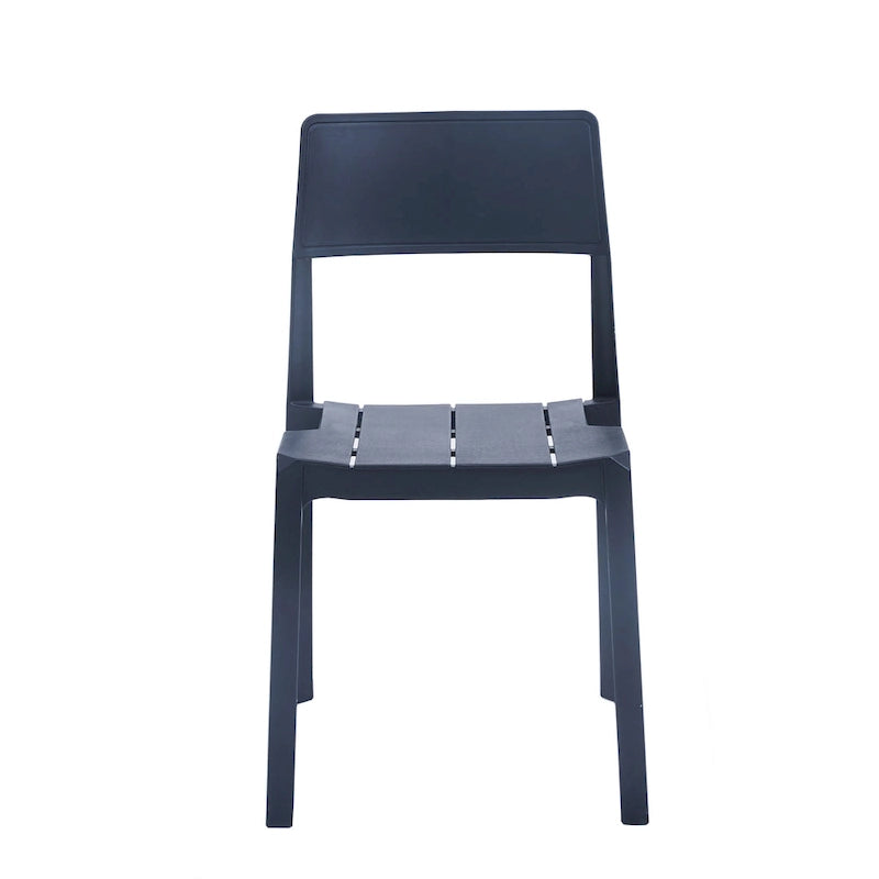 Sedia da pranzo impilabile in plastica nera/bianca/grigia, set da 4 pezzi