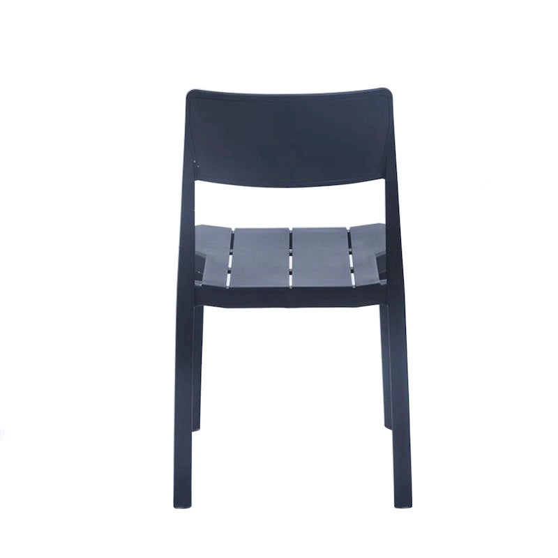 Sedia da pranzo impilabile in plastica nera/bianca/grigia, set da 4 pezzi