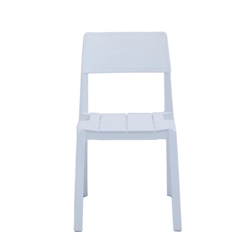 Sedia da pranzo impilabile in plastica nera/bianca/grigia, set da 4 pezzi