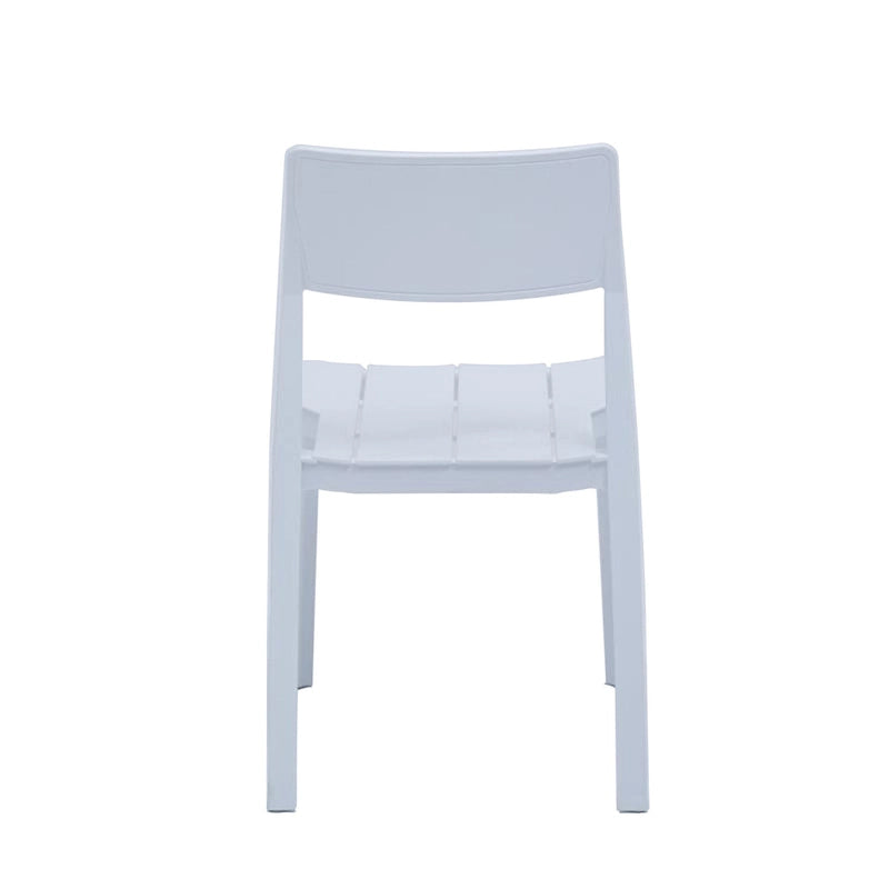 Sedia da pranzo impilabile in plastica nera/bianca/grigia, set da 4 pezzi