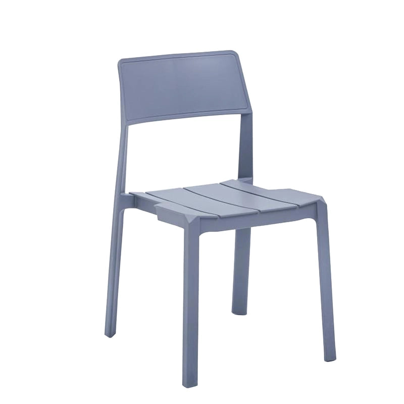 Sedia da pranzo impilabile in plastica nera/bianca/grigia, set da 4 pezzi