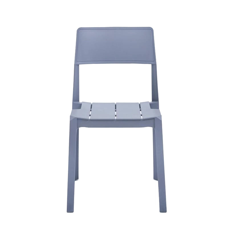 Sedia da pranzo impilabile in plastica nera/bianca/grigia, set da 4 pezzi