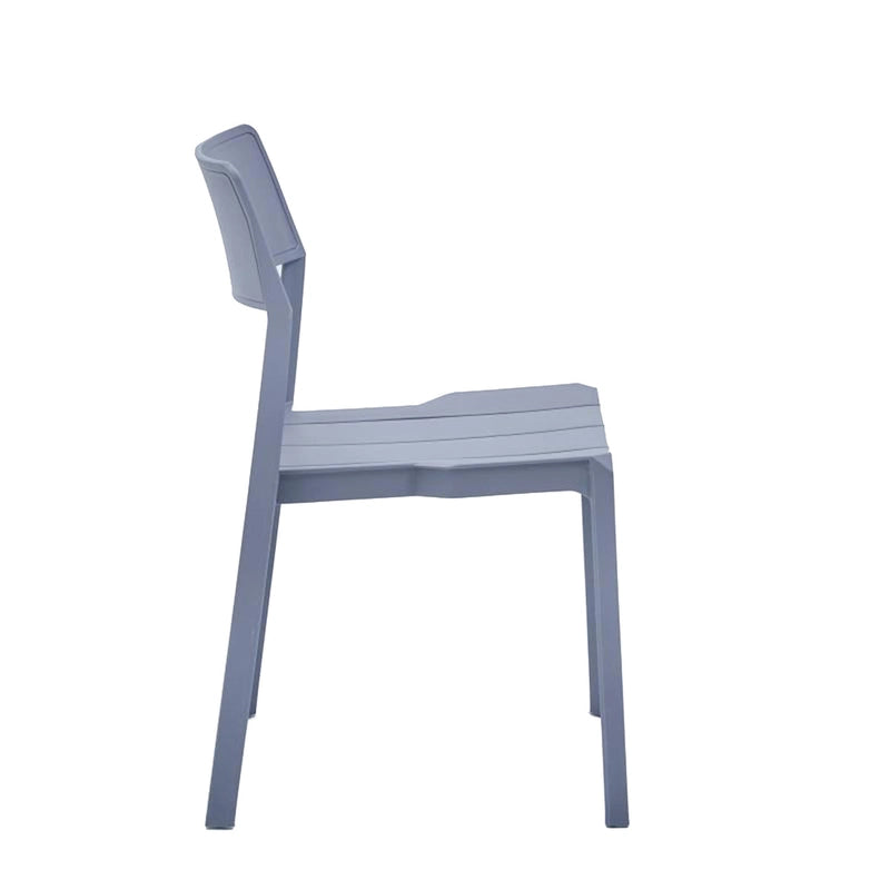 Sedia da pranzo impilabile in plastica nera/bianca/grigia, set da 4 pezzi
