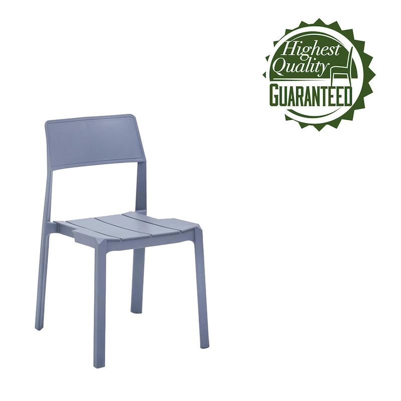 Sedia da pranzo impilabile in plastica nera/bianca/grigia, set da 4 pezzi