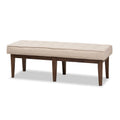 Panca capitonné Mid-Century – Beige / Grigio / Antracite, 1 posto