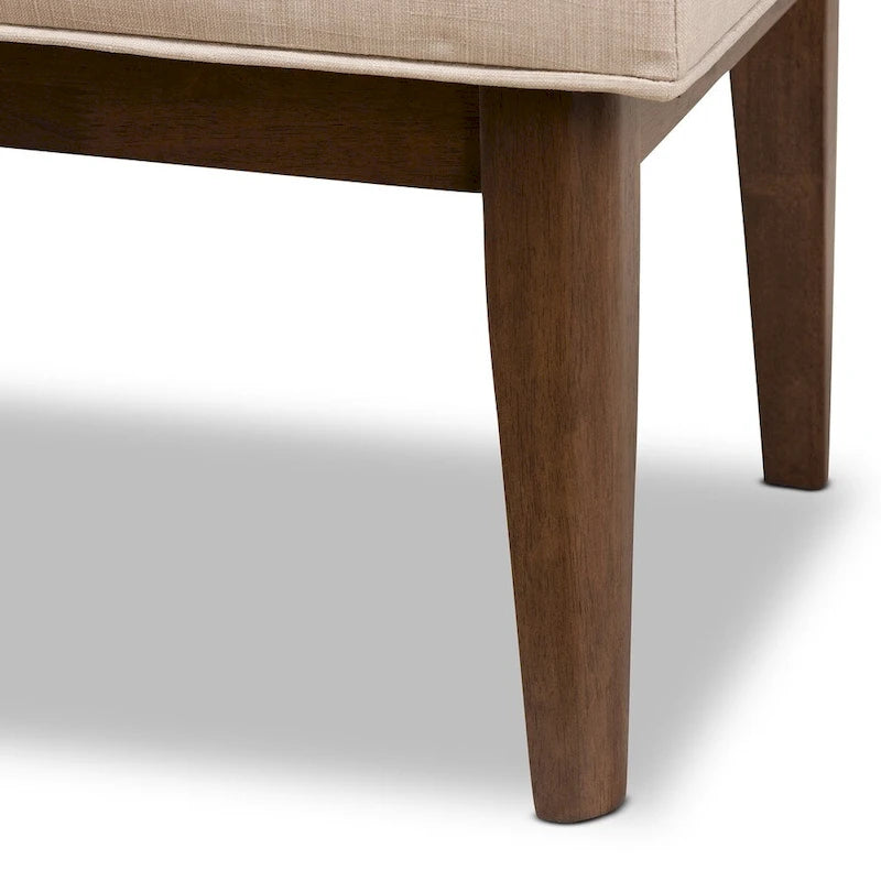 Panca capitonné Mid-Century – Beige / Grigio / Antracite, 1 posto