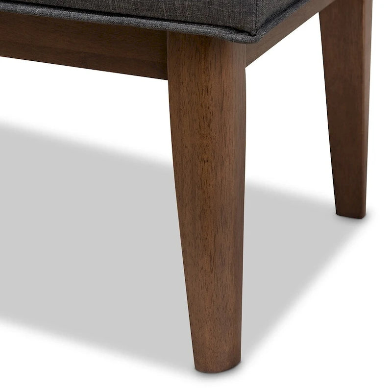 Panca capitonné Mid-Century – Beige / Grigio / Antracite, 1 posto