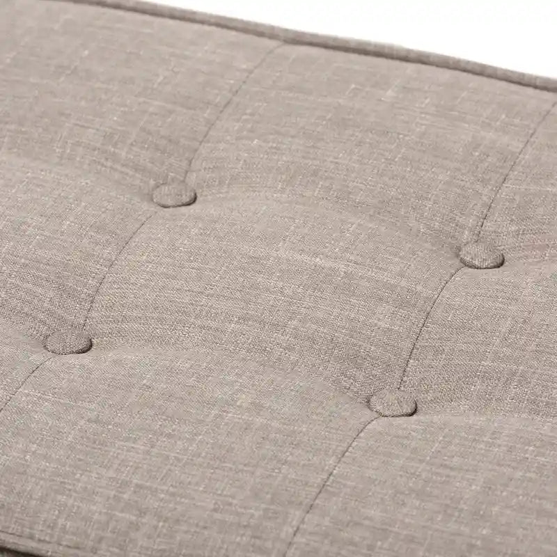Panca capitonné Mid-Century – Beige / Grigio / Antracite, 1 posto