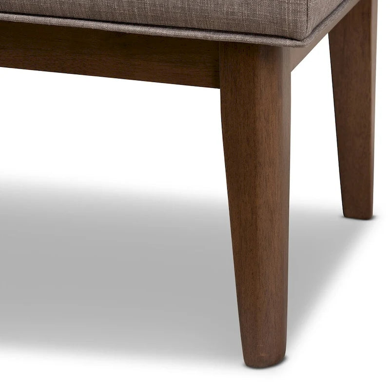 Panca capitonné Mid-Century – Beige / Grigio / Antracite, 1 posto
