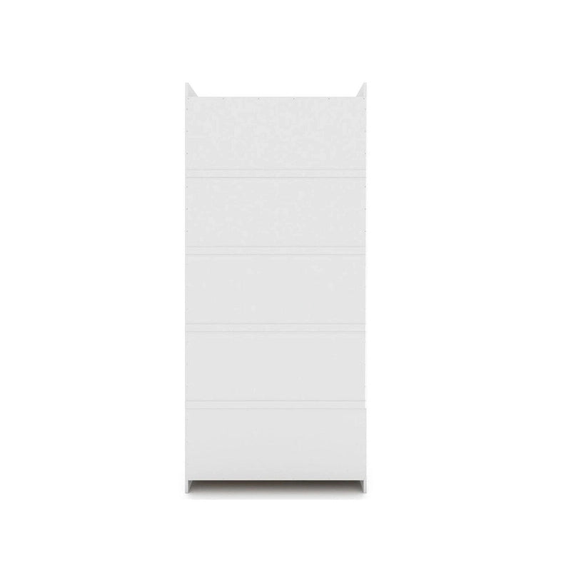 Armadio autoportante a 2 sezioni con 4 cassetti (2 persone) marrone/blu notte/bianco