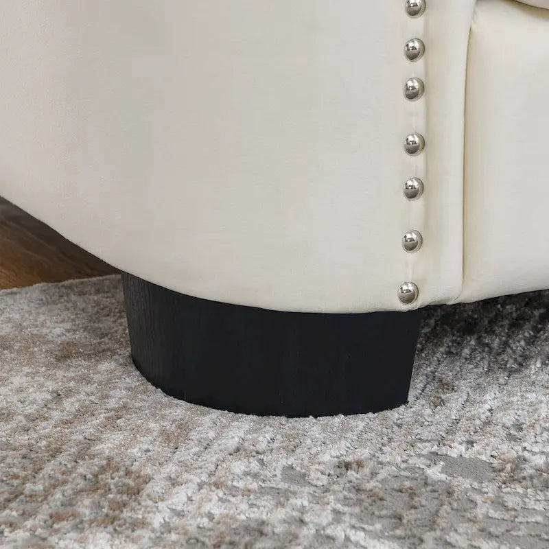 Divano Chesterfield in velluto da 150 cm, 2 posti capitonné con borchie