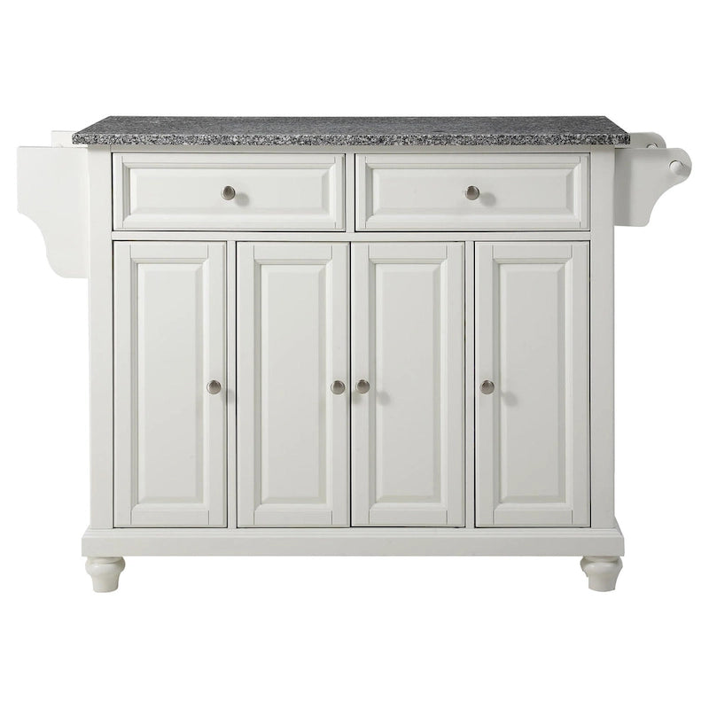 Isola cucina fissa con top in granito bianco – Stile tradizionale
