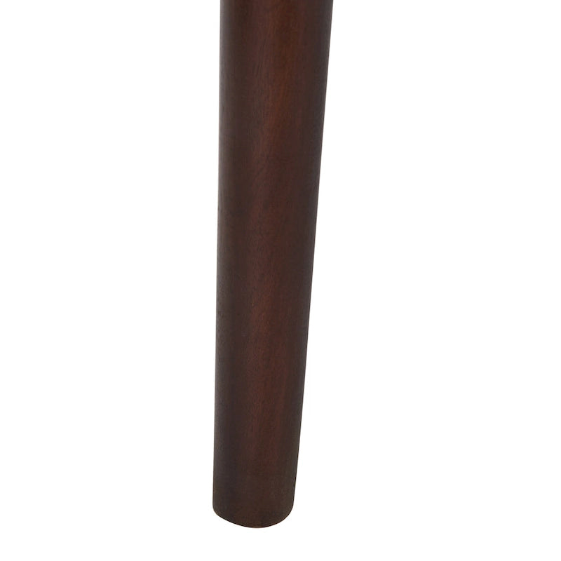 Sedia accento in pelle intrecciata Mid-Century bianca/naturale/noce/nera, 1 posto