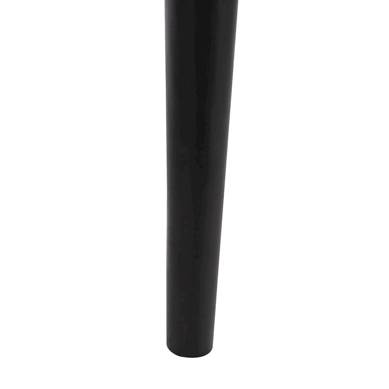 Sedia accento in pelle intrecciata Mid-Century bianca/naturale/noce/nera, 1 posto