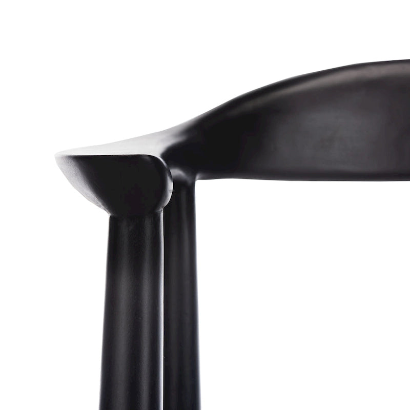Sedia accento in pelle intrecciata Mid-Century bianca/naturale/noce/nera, 1 posto