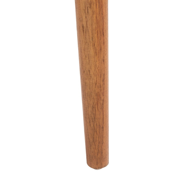 Sedia accento in pelle intrecciata Mid-Century bianca/naturale/noce/nera, 1 posto