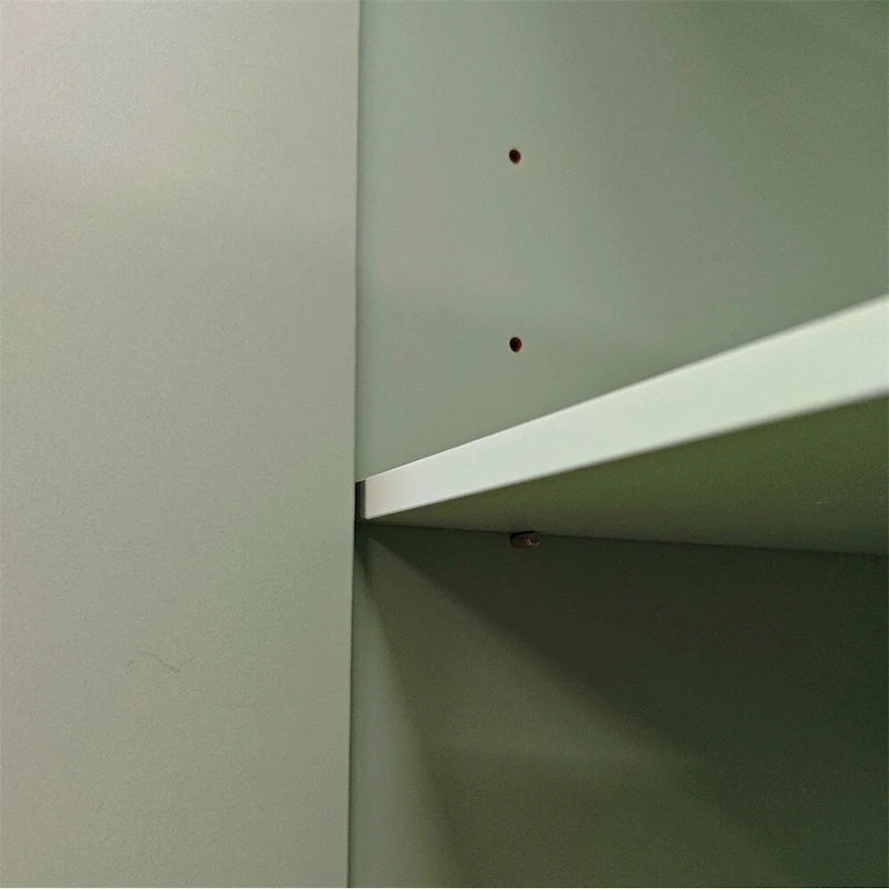 Mobiletto a 4 ante bianco/verde menta, stile minimalista, singolo