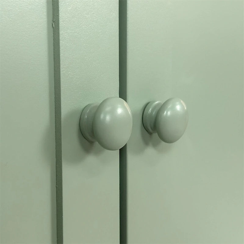 Mobiletto a 4 ante bianco/verde menta, stile minimalista, singolo