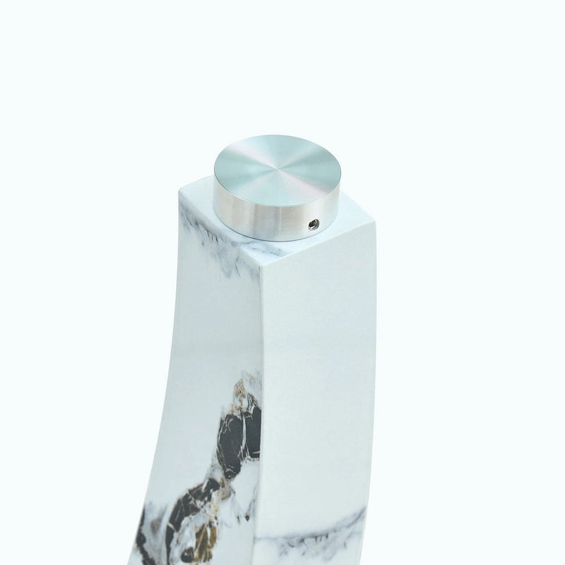 Consolle rettangolare in vetro noce/bianco/oro, stile moderno, 1 persona