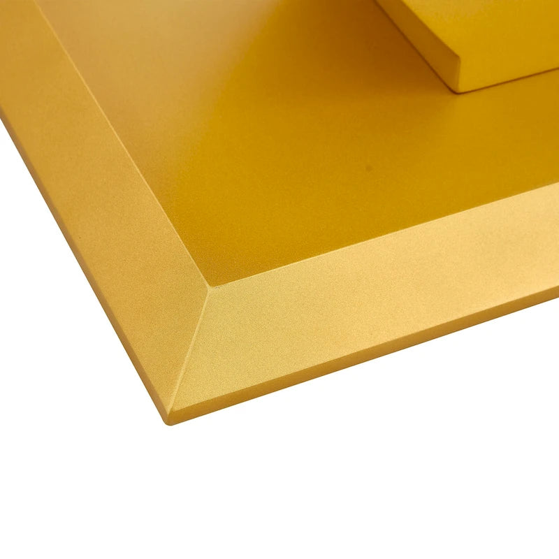 Consolle rettangolare in vetro noce/bianco/oro, stile moderno, 1 persona