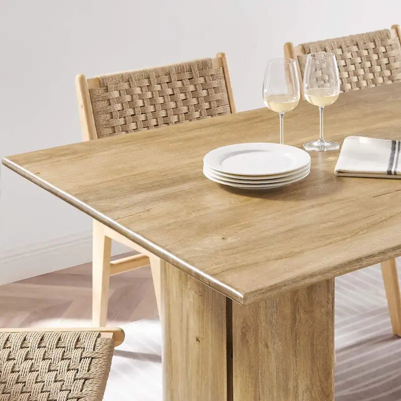 Tavolo da pranzo rettangolare in rovere/noce, 6-8 posti