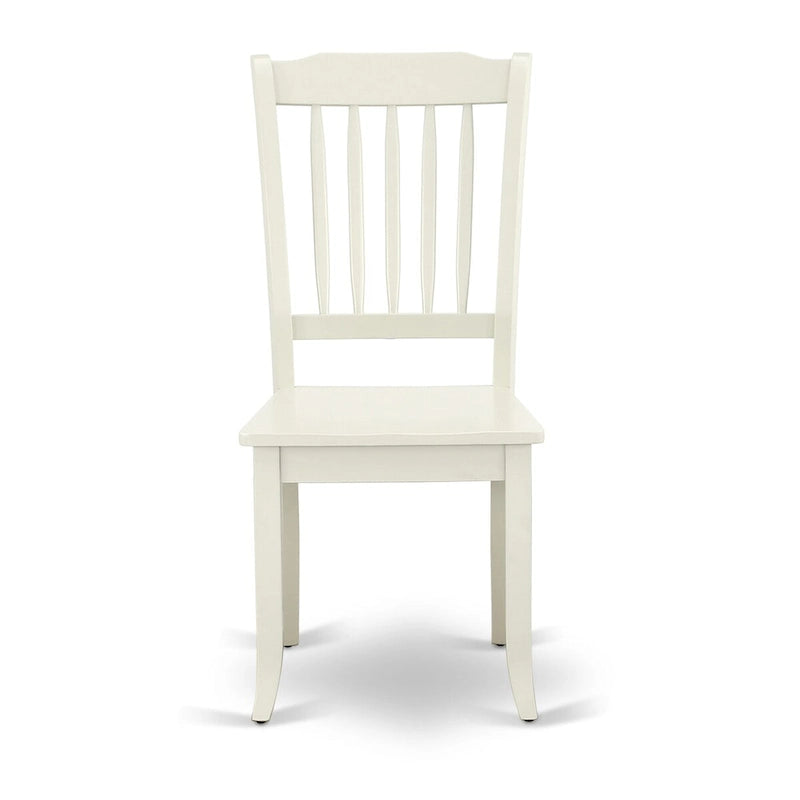 Set tavolo da pranzo rotondo, bianco lino, legno di gomma – 3 o 5 pezzi