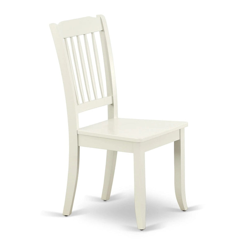 Set tavolo da pranzo rotondo, bianco lino, legno di gomma – 3 o 5 pezzi