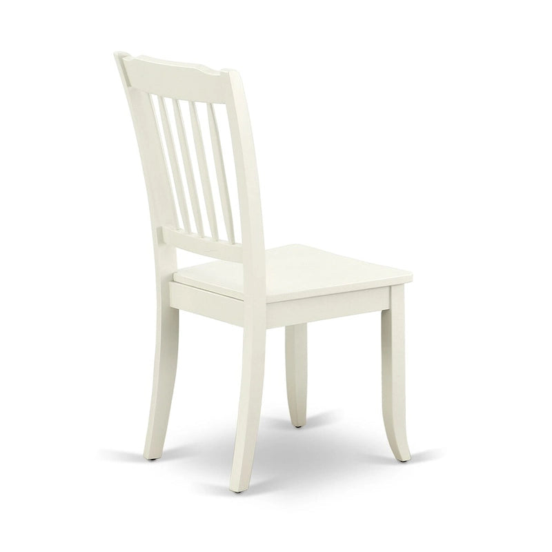 Set tavolo da pranzo rotondo, bianco lino, legno di gomma – 3 o 5 pezzi