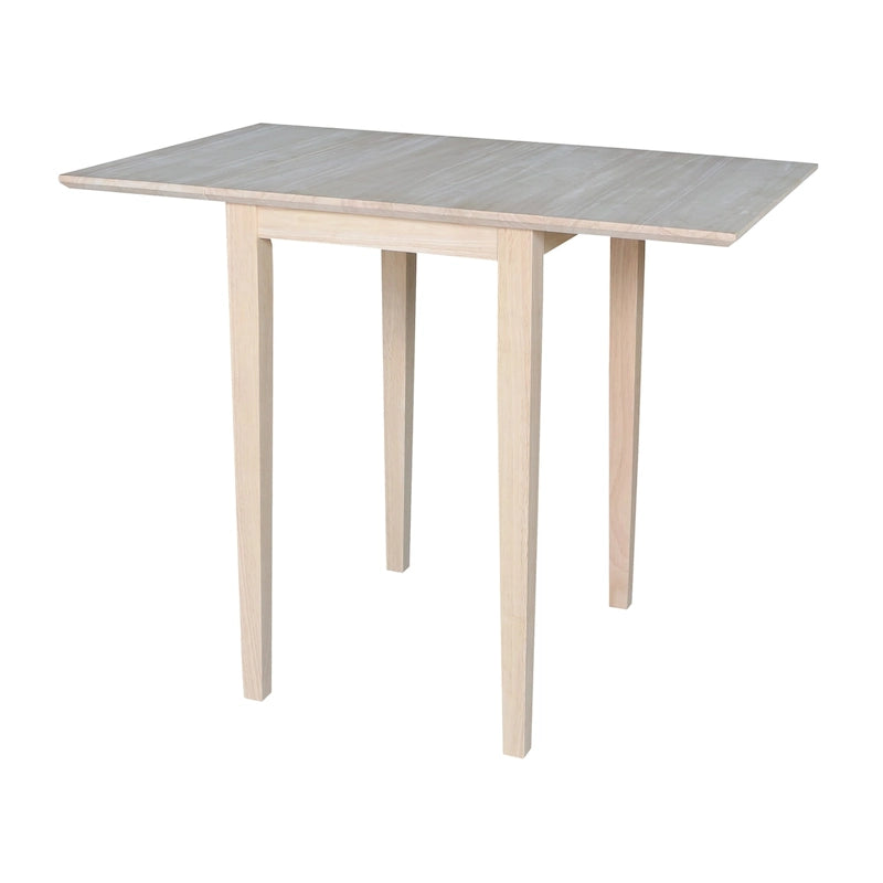 Tavolo da Pranzo con Ante a Ribalta, Stile Shaker, 2 Posti – Non Finito / Moka Ricco / Espresso / Bianco / Bianco Naturale / Guscio di Noce Pecan