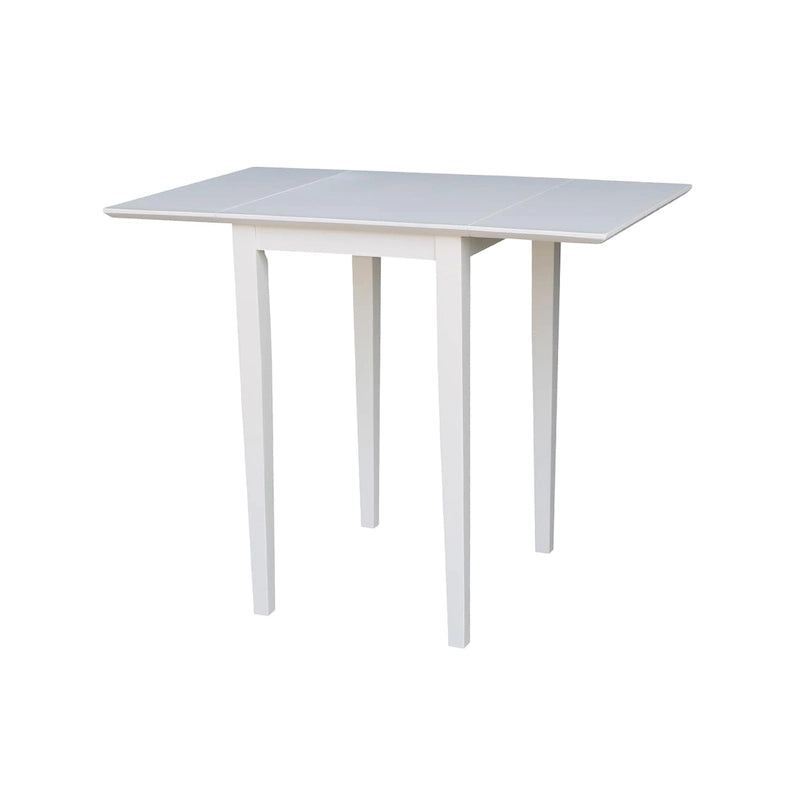 Tavolo da Pranzo con Ante a Ribalta, Stile Shaker, 2 Posti – Non Finito / Moka Ricco / Espresso / Bianco / Bianco Naturale / Guscio di Noce Pecan