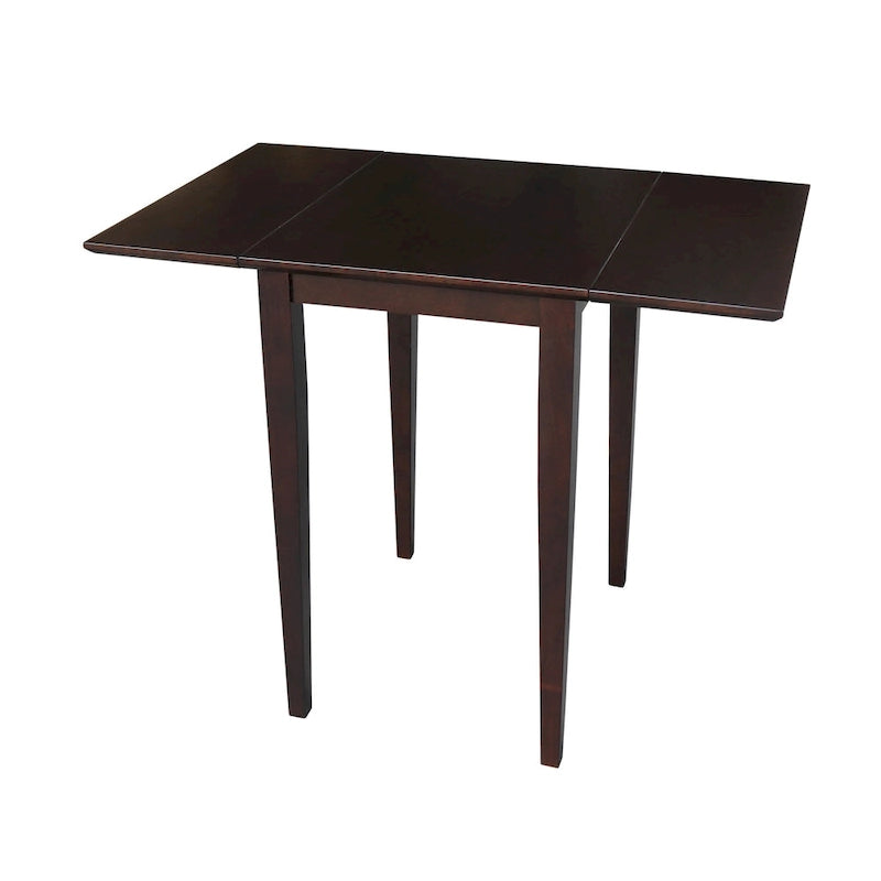 Tavolo da Pranzo con Ante a Ribalta, Stile Shaker, 2 Posti – Non Finito / Moka Ricco / Espresso / Bianco / Bianco Naturale / Guscio di Noce Pecan