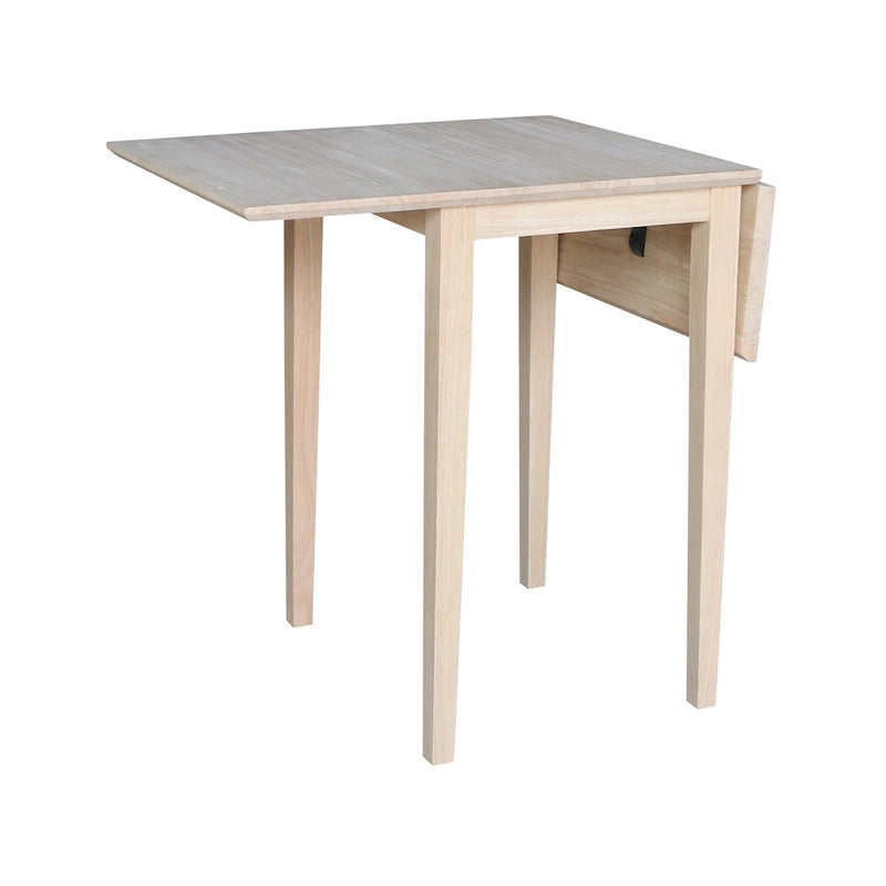 Tavolo da Pranzo con Ante a Ribalta, Stile Shaker, 2 Posti – Non Finito / Moka Ricco / Espresso / Bianco / Bianco Naturale / Guscio di Noce Pecan