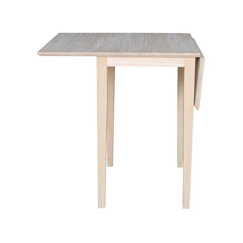 Tavolo da Pranzo con Ante a Ribalta, Stile Shaker, 2 Posti – Non Finito / Moka Ricco / Espresso / Bianco / Bianco Naturale / Guscio di Noce Pecan
