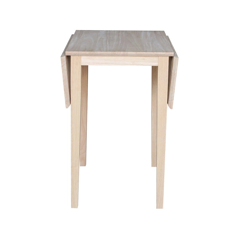 Tavolo da Pranzo con Ante a Ribalta, Stile Shaker, 2 Posti – Non Finito / Moka Ricco / Espresso / Bianco / Bianco Naturale / Guscio di Noce Pecan