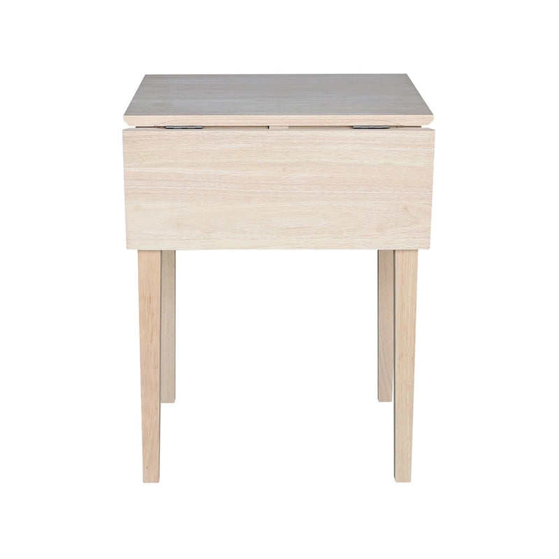 Tavolo da Pranzo con Ante a Ribalta, Stile Shaker, 2 Posti – Non Finito / Moka Ricco / Espresso / Bianco / Bianco Naturale / Guscio di Noce Pecan