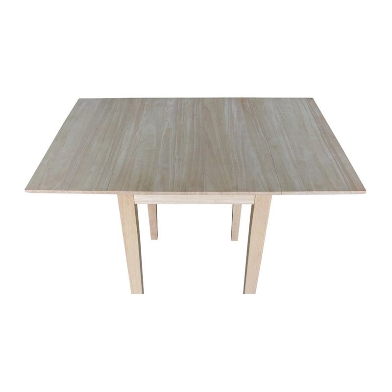 Tavolo da Pranzo con Ante a Ribalta, Stile Shaker, 2 Posti – Non Finito / Moka Ricco / Espresso / Bianco / Bianco Naturale / Guscio di Noce Pecan