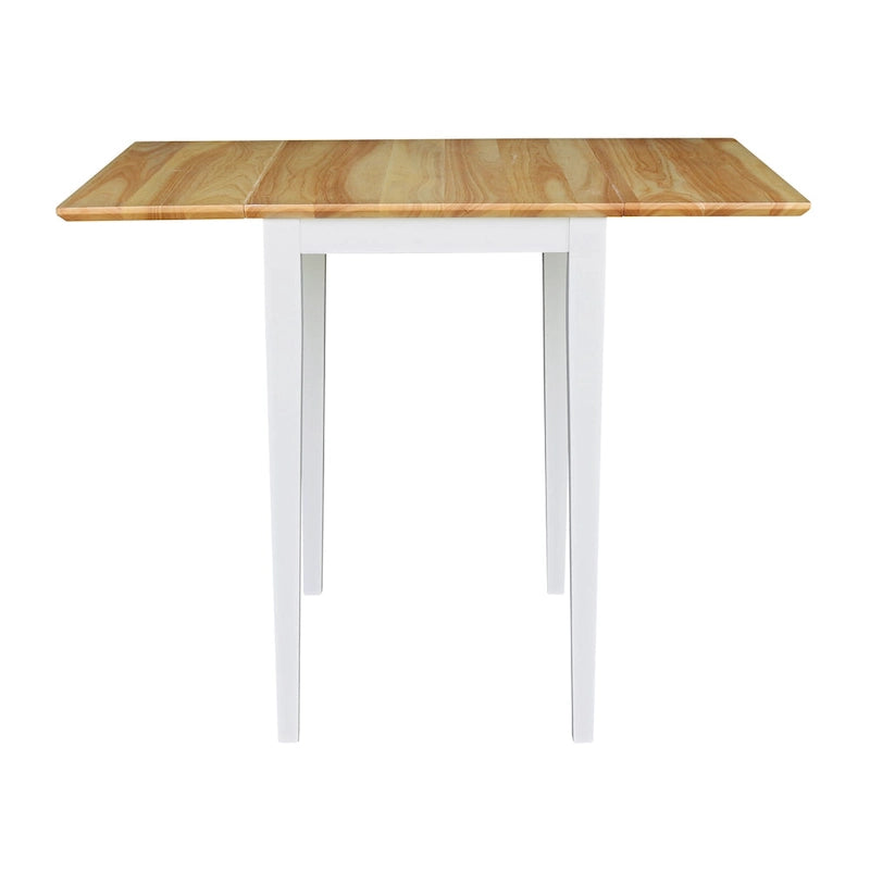 Tavolo da Pranzo con Ante a Ribalta, Stile Shaker, 2 Posti – Non Finito / Moka Ricco / Espresso / Bianco / Bianco Naturale / Guscio di Noce Pecan