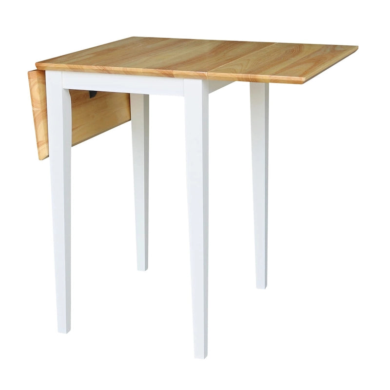 Tavolo da Pranzo con Ante a Ribalta, Stile Shaker, 2 Posti – Non Finito / Moka Ricco / Espresso / Bianco / Bianco Naturale / Guscio di Noce Pecan