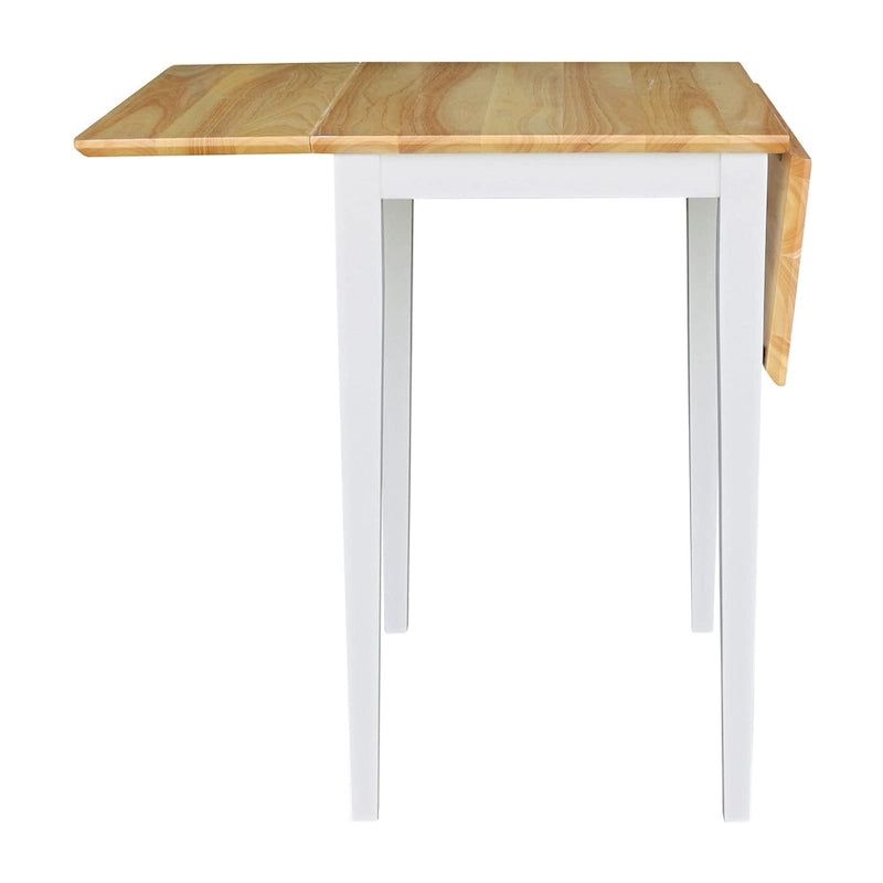 Tavolo da Pranzo con Ante a Ribalta, Stile Shaker, 2 Posti – Non Finito / Moka Ricco / Espresso / Bianco / Bianco Naturale / Guscio di Noce Pecan