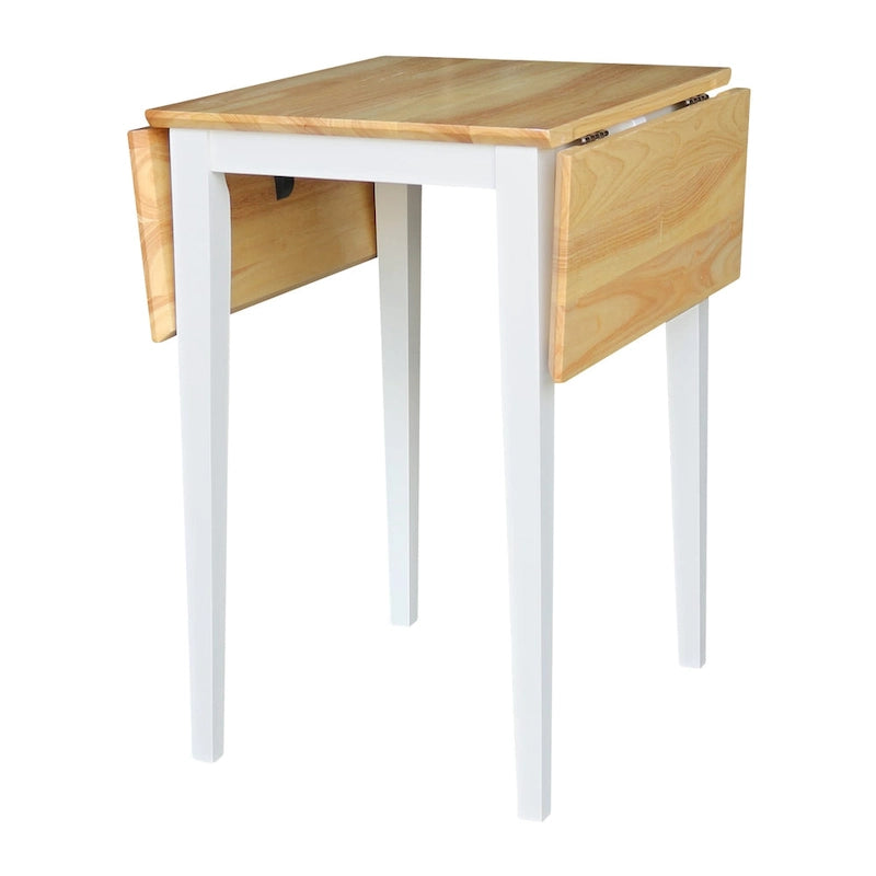 Tavolo da Pranzo con Ante a Ribalta, Stile Shaker, 2 Posti – Non Finito / Moka Ricco / Espresso / Bianco / Bianco Naturale / Guscio di Noce Pecan